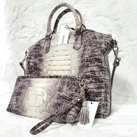 Brahmin 2 SET Matching Melbourne Bag + Wristlet - Picture 5 of 12